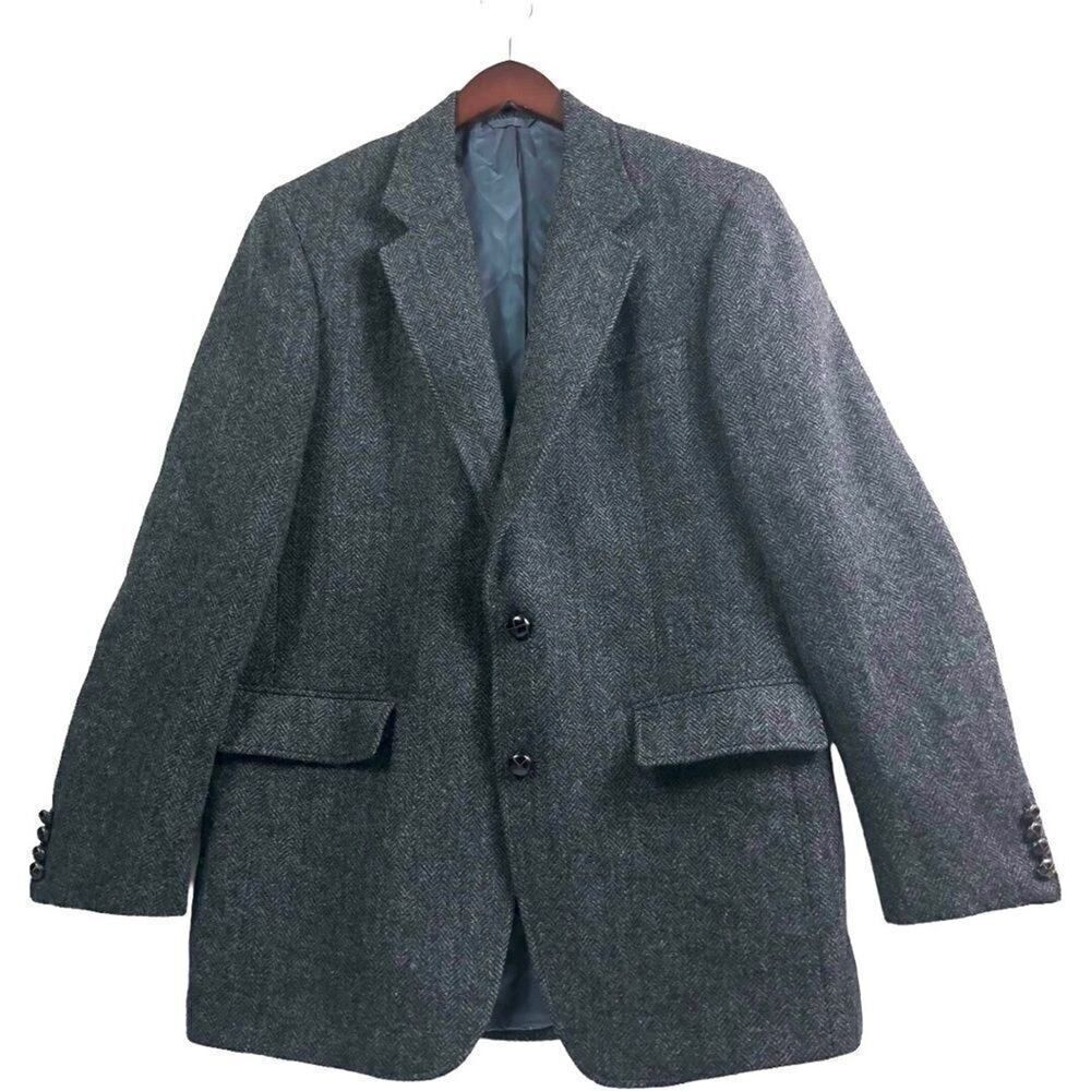 Vintage Lord & Taylor Gray Black All Pure Wool Jacket